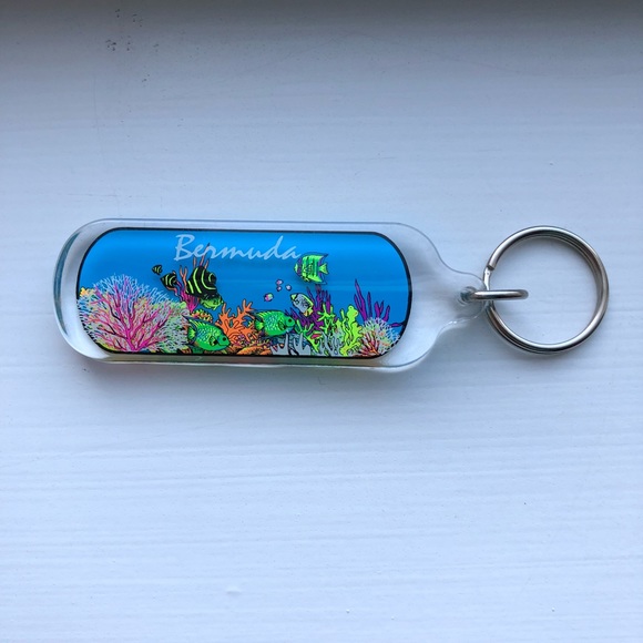 Vintage 80’s-style neon Bermuda keychain - Picture 2 of 6